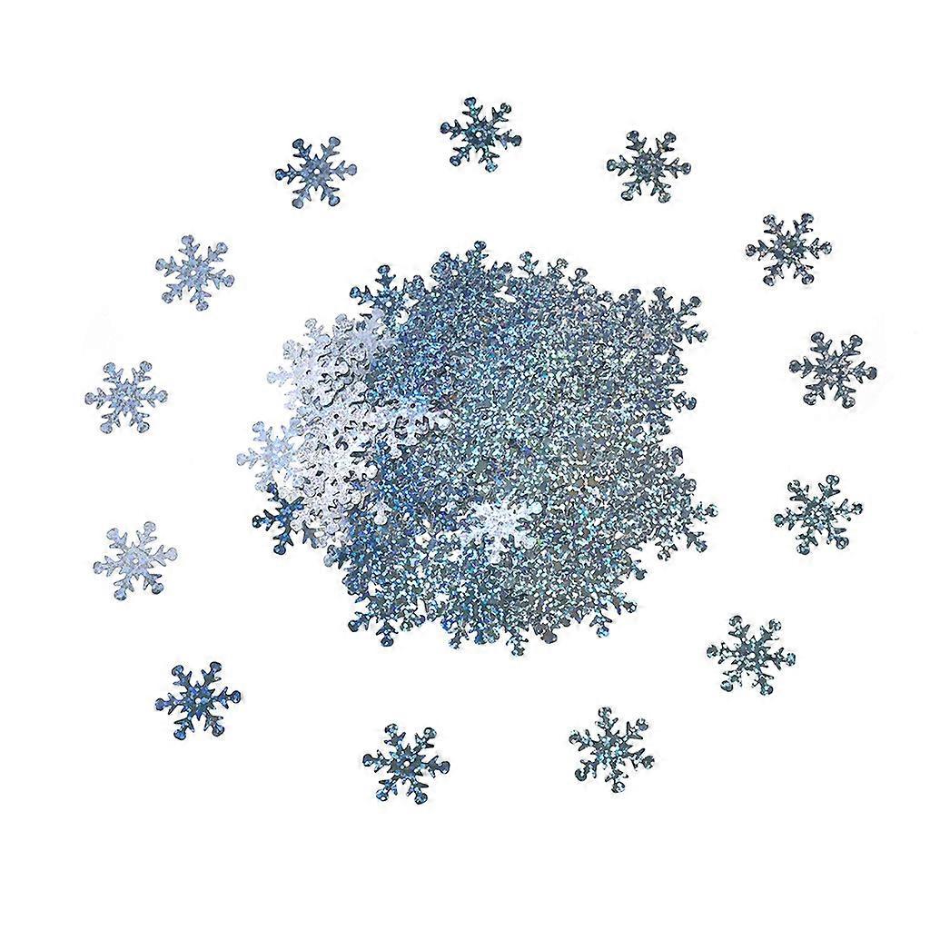 christmas tree decorations Multi-color 300pc Bottom Christmas Snowflake Colorful Pvc Confetti Christmas Decor ONE SIZE