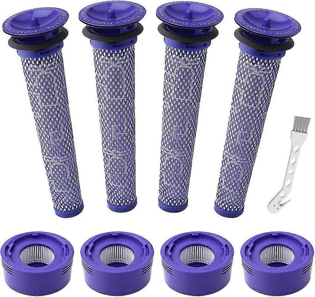 8 Pack Vacuum Cleaner Filter Replacement Kit For Dyson V7, V8 Animal And V8 Absolute Cordless Vacuum, 4 Filters, 4 Pre-filters, Replaces Part Nos. 965