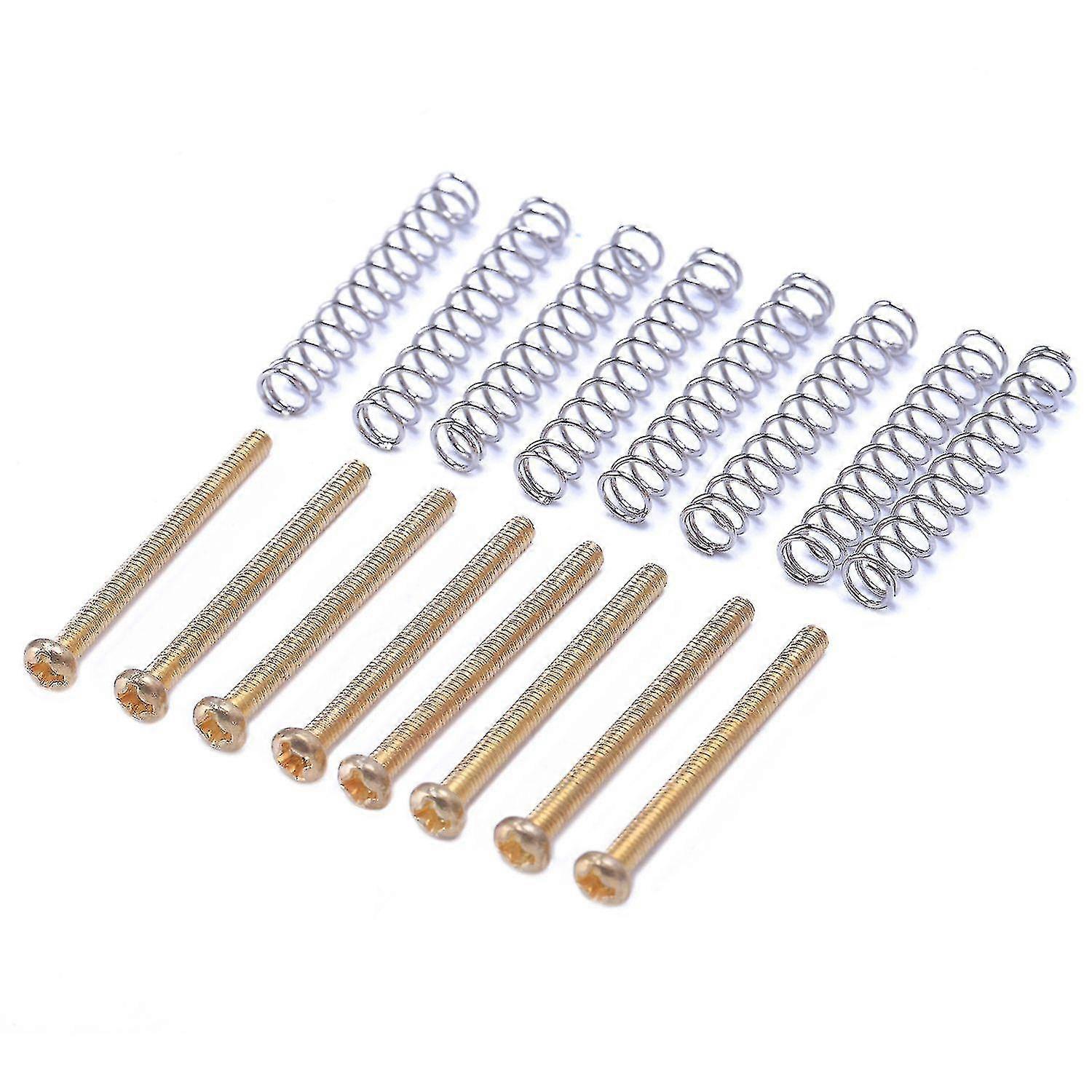 2024 8 Pcs M2.5x32MM Electric Guitar Humbucker Pickups Adjust Height Screw and Spring - Pitch 0.4mm - go