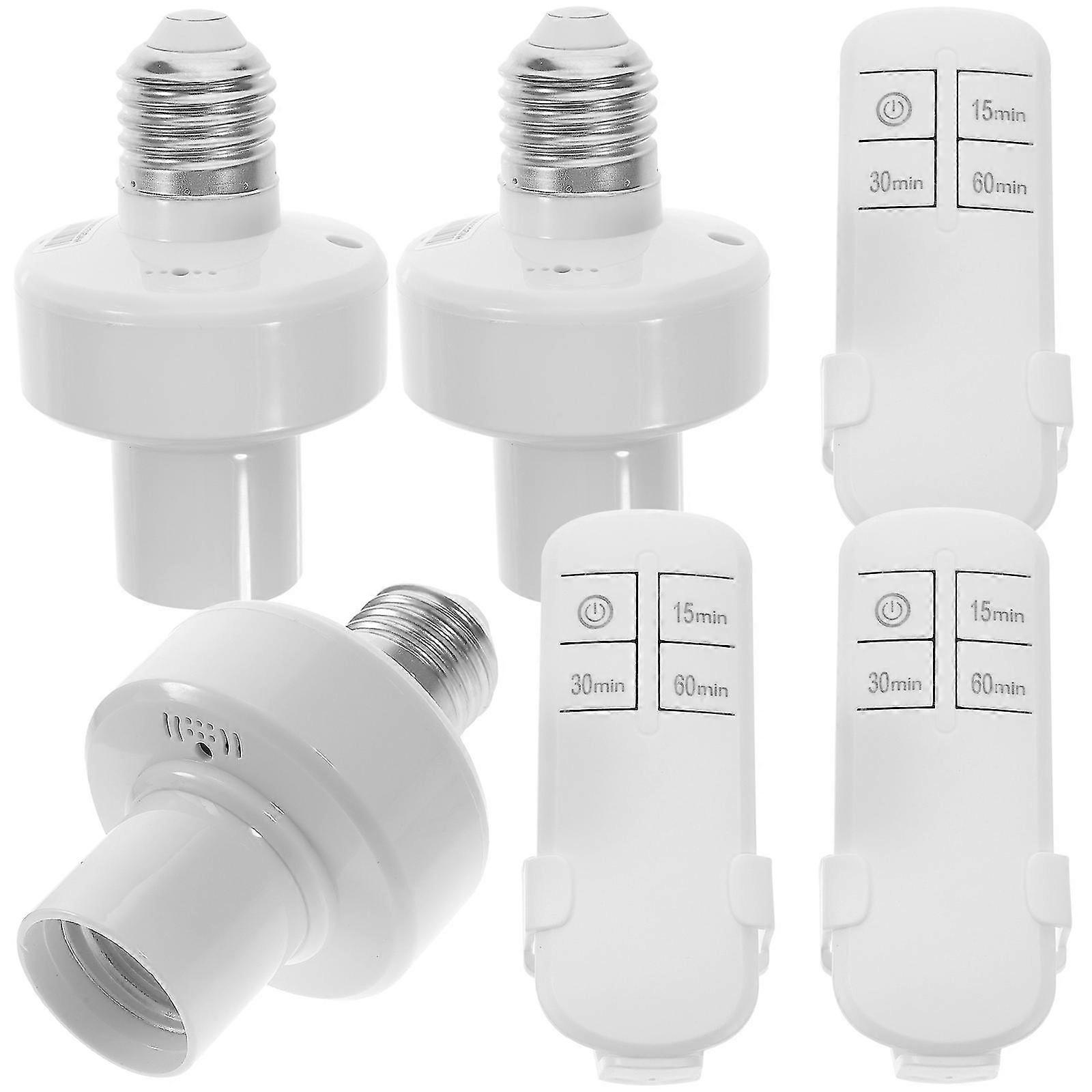 3pcs Remote Control Light Socket Wireless Light Switch Remote Light Socket