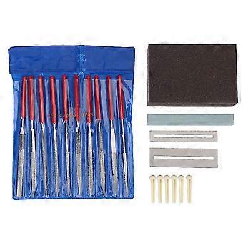 Guitar Bridge Saddle Nut Arquivos Set with Grinding Stone Screw Nuts Tool Care Kit Acessório