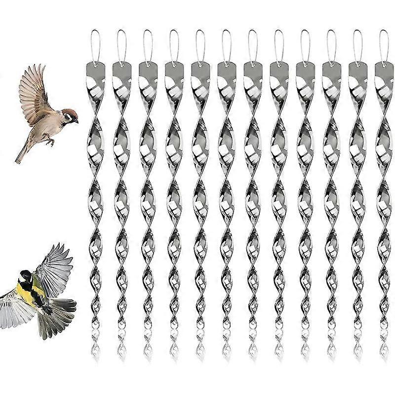 12 Pieces Of Reflective Optical Drive Bird Stick