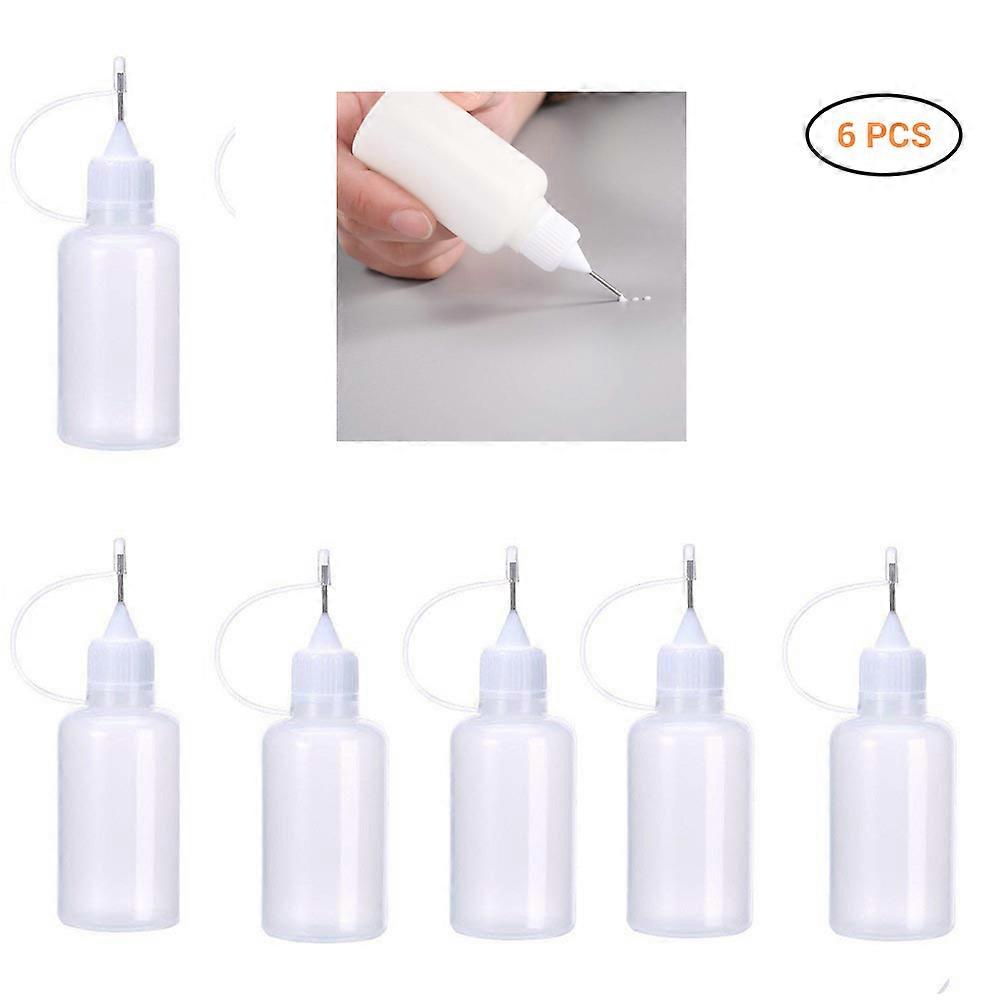 6Pcs 30ml Needle Tip Glue Bottles Quilling Tool for DIY Paper Art