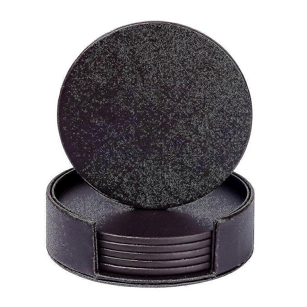 6pcs Leather Coasters For Drinks