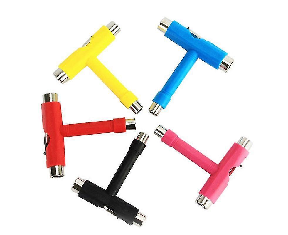 Skateboard Longboard T Shape Wrench All in One Portable Spanner Debugging Tool-Random Color