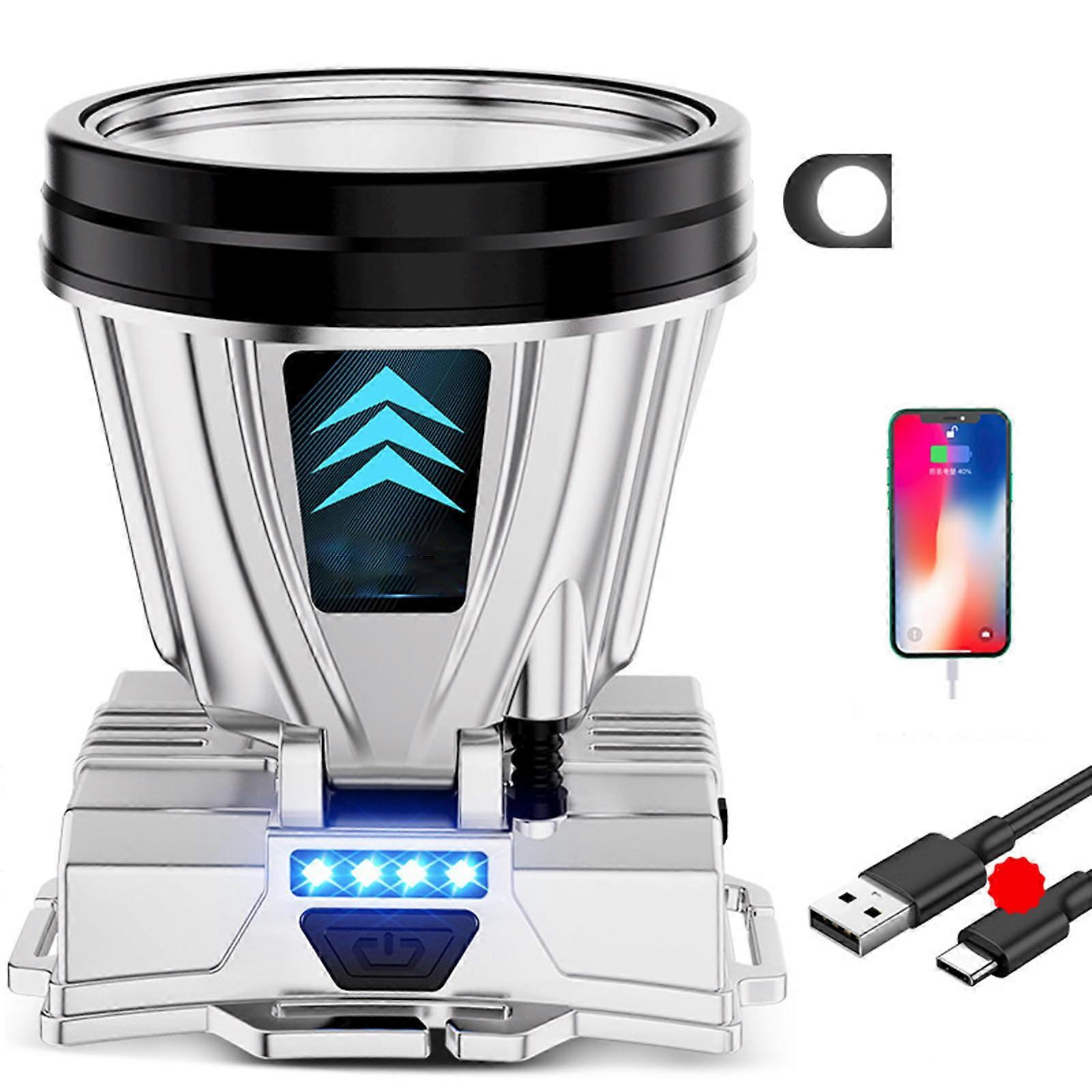 Super Bright High Power Front Lamp, Portable Front Lamp, LED Hunting Front Lamp, Adjustable Rechargeable Front Lamp for Camping, Running for Outdoor U