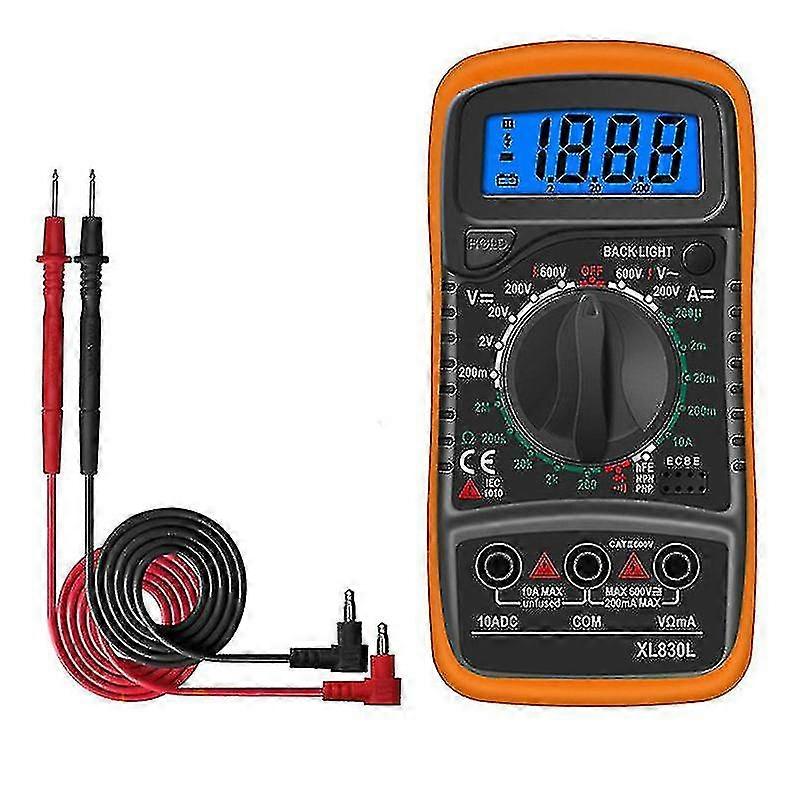 Xl830l Digital Multimeter 2000 Counts Mini Multimeter Battery Tester Current Voltage Ac Dc Resistance Buzzer Transistor Npn Pnp Voltmeter Ammeter With
