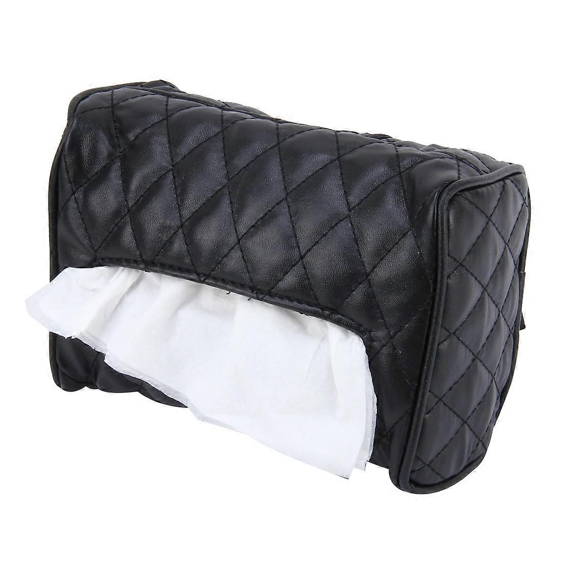 Car Auto Leather Sun Visor Backseat Hanger Tissue Box