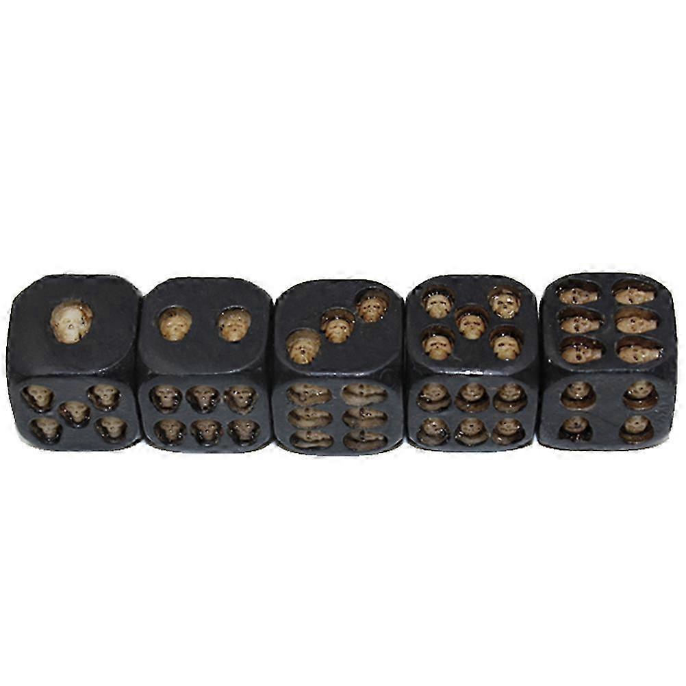Head Bone Dice 3D Skeleton Cube Set for Halloween Parties Mini Gaming Decorative Dice for Clubs and Pubs