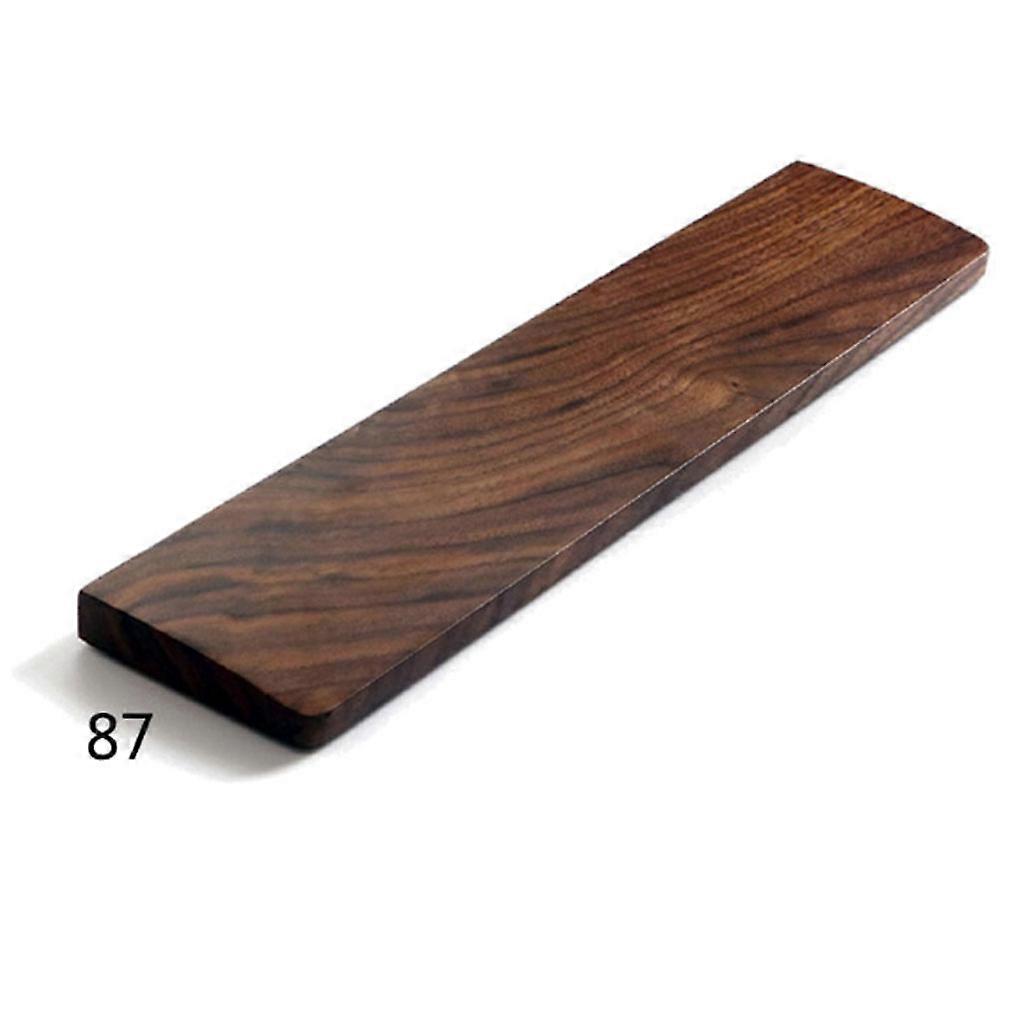 Solid Wood Mouse Pad Wrist Guard for Keyboard (Walnut, 61 87 104 Keys)