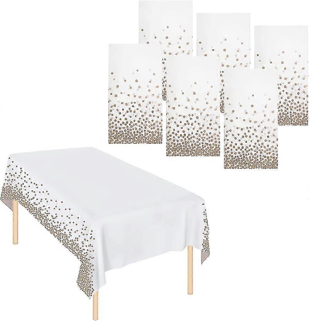 6 Pack Dot Tablecloths Table Covers Disposable Tablecloth Wipeable Pvc Tablecloth Waterproof Gift