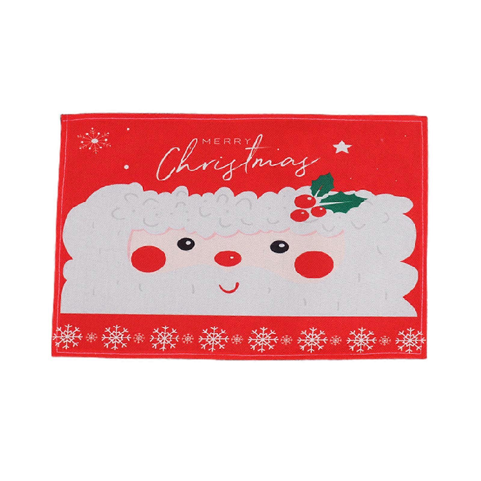 قابلة لإعادة الاستخدام عيد الميلاد مفرش قابل للغسل طاولة طعام حفل زفاف حصيرة حزمة ديكور المطبخ