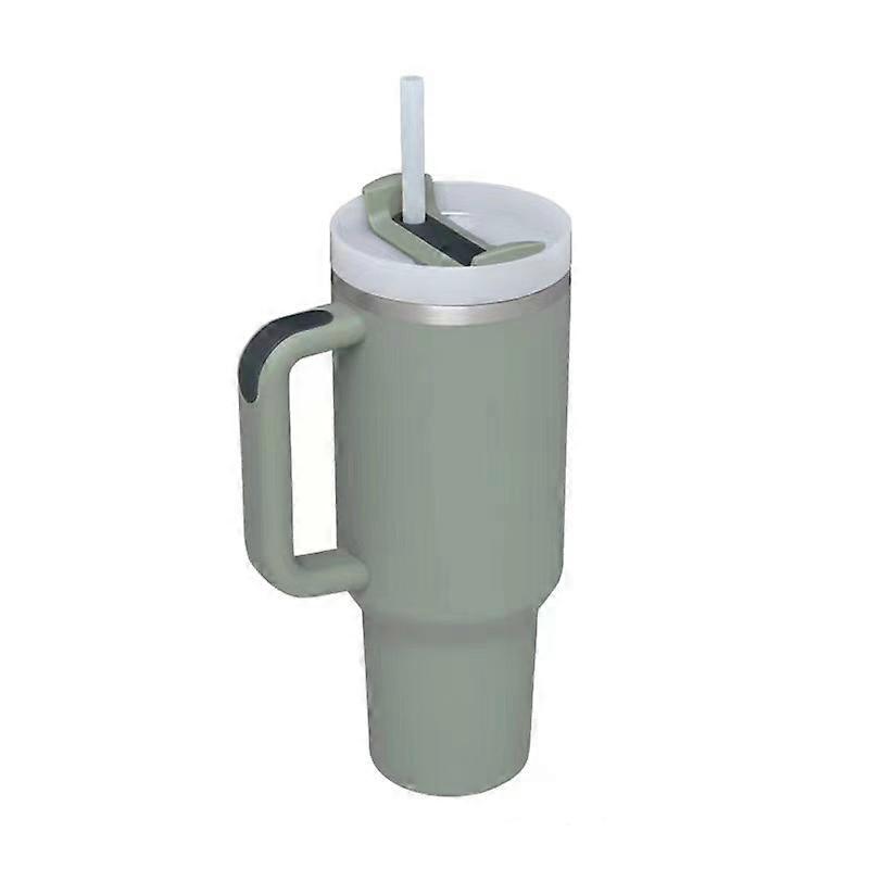 Cup with Straw Lid and Handle,40oz/1200ml Stainless Steel Coffee Travel Insulated Cup Mug,Leak Proof Vacuum Insulated Water Bottle for Hot Iced Drink,