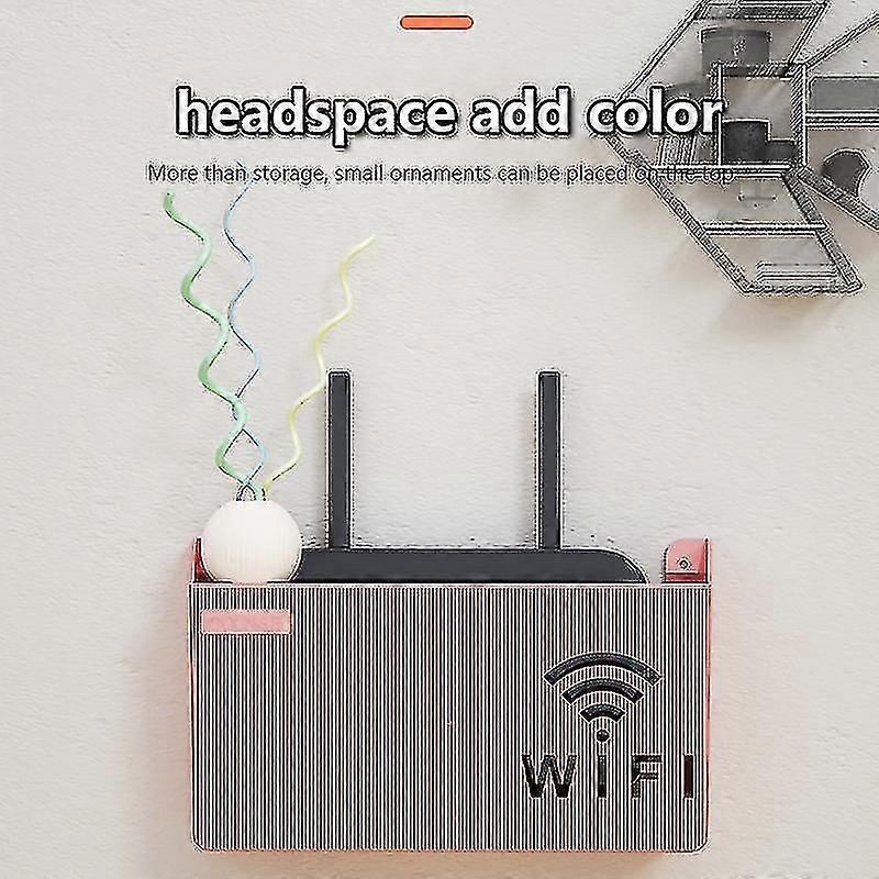 Wireless Wifi Router Shelf Storage Box, Wall Hanging Abs Plastic Organizer Box, Cable Power Bracket Organizer Box