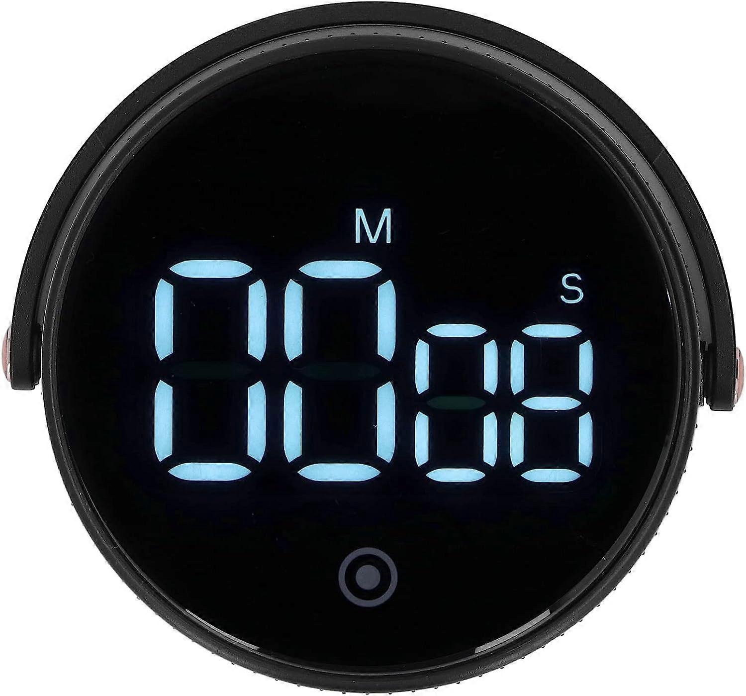 Kitchen Timer with Stand,Electronic Timer Digital Display Magnetic Time Manager Timer for Office Kitchen(Black)