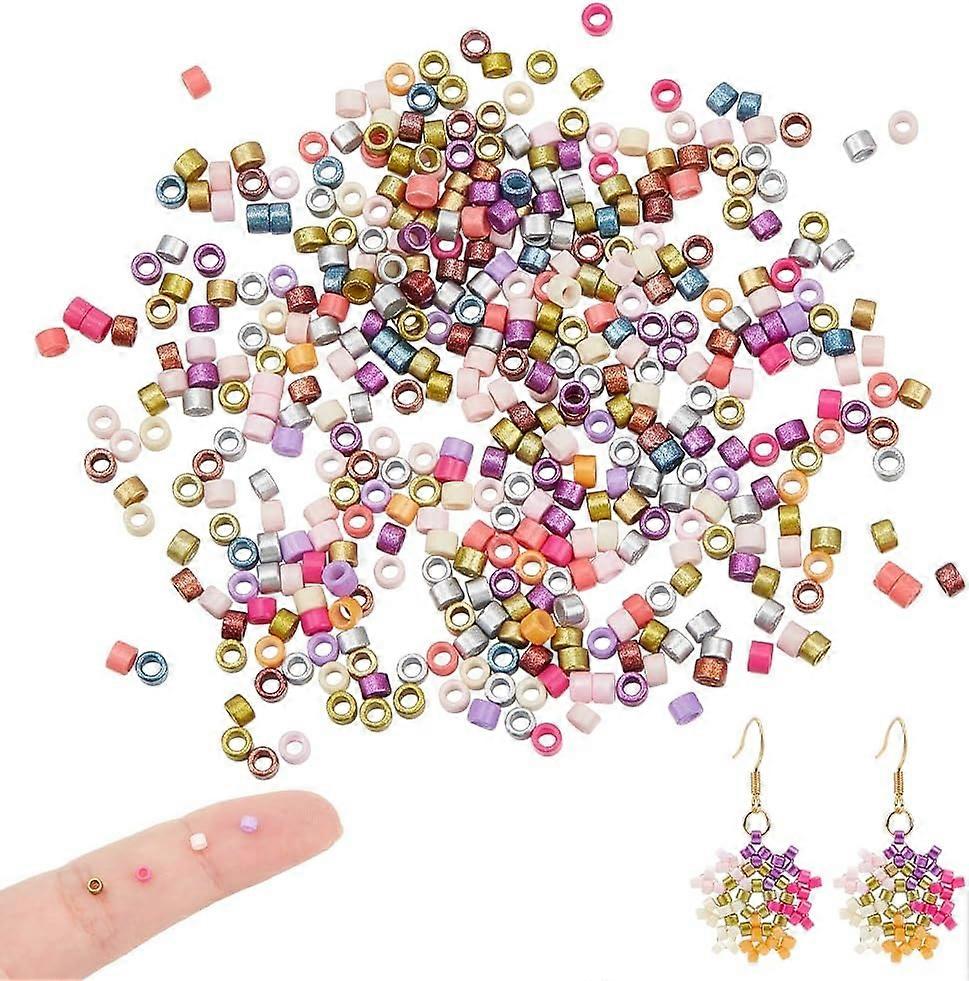 448Pcs Heishi Disc Beads Strands Lampwork Seed Beads Flat Round Heishi Beads Spacer Beads Handmade Czech Loose Beads for Beading Jewelry Making 2.5x2m
