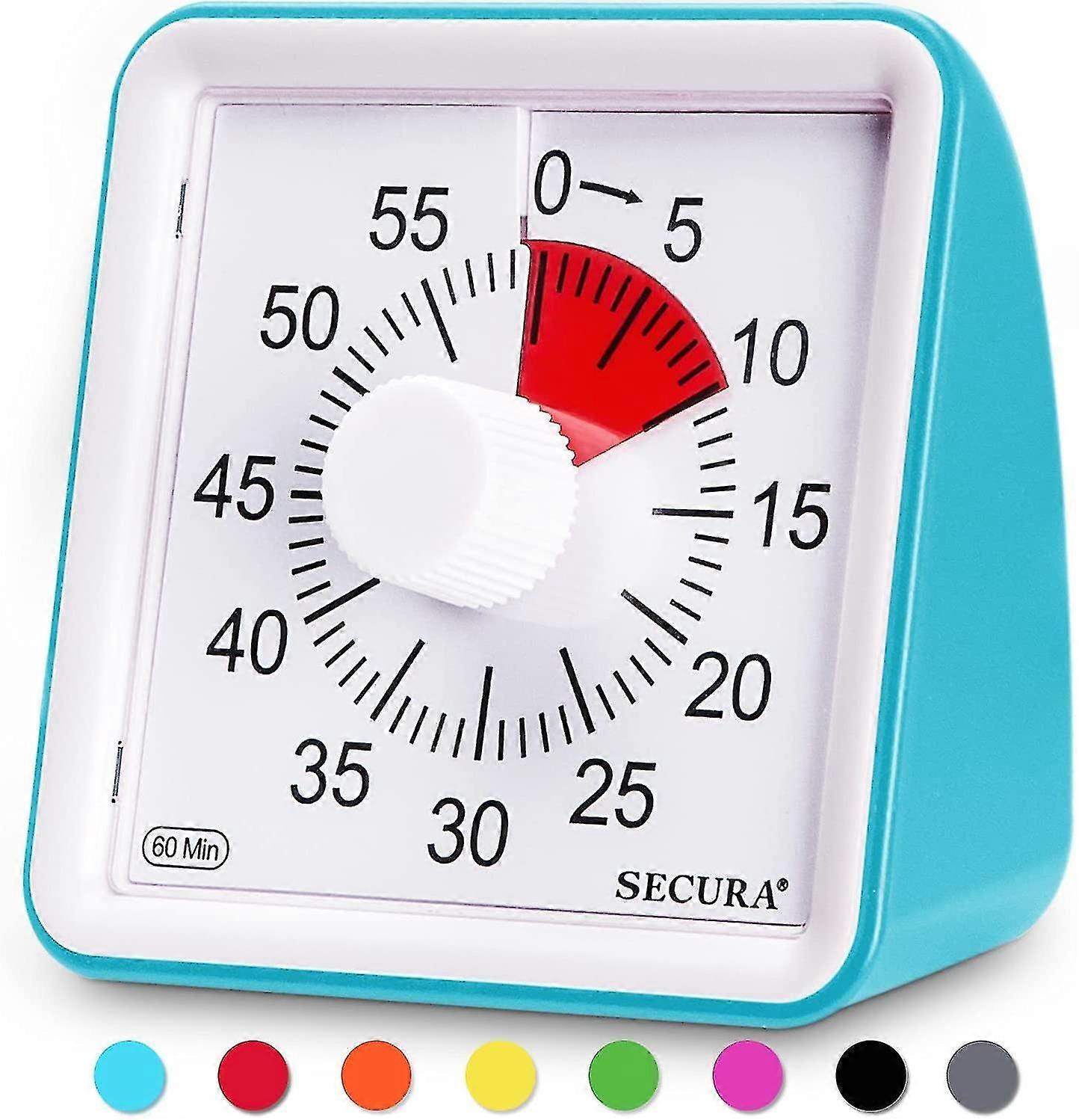 60-Minuten-Visual-Timer, Countdown-Uhr für das Klassenzimmer, Silent-Timer für Kinder und Erwachsene