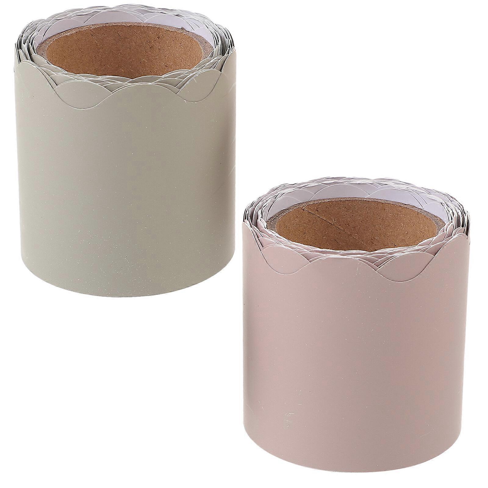 2 Rolls Bulletin Board Border Trims Scalloped Board Border Decors Paper Blackboard Decors