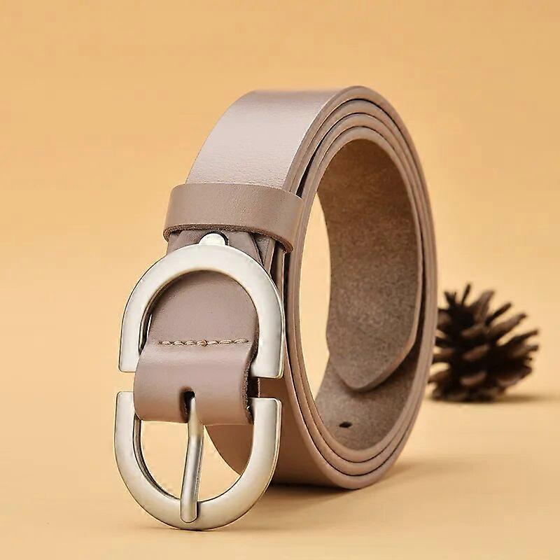 חגורת נשים עור אמיתי נשים אופנה מתכת עגולה חגורת אבזם ג'ינס חגורות מותג יוקרה פראי לנשיםLD032