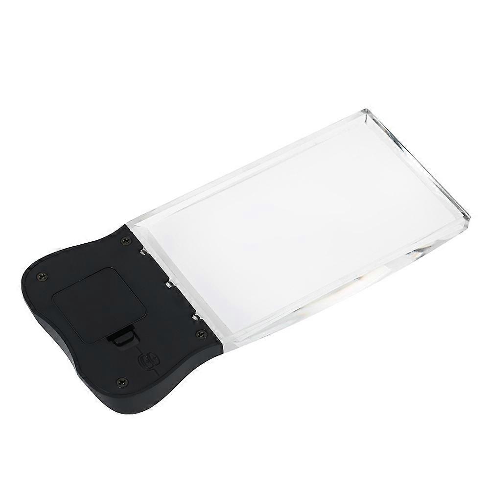 2X Handheld LED Light Rectangular Magnifying Glass Seniors Reading Magnifier QinHai