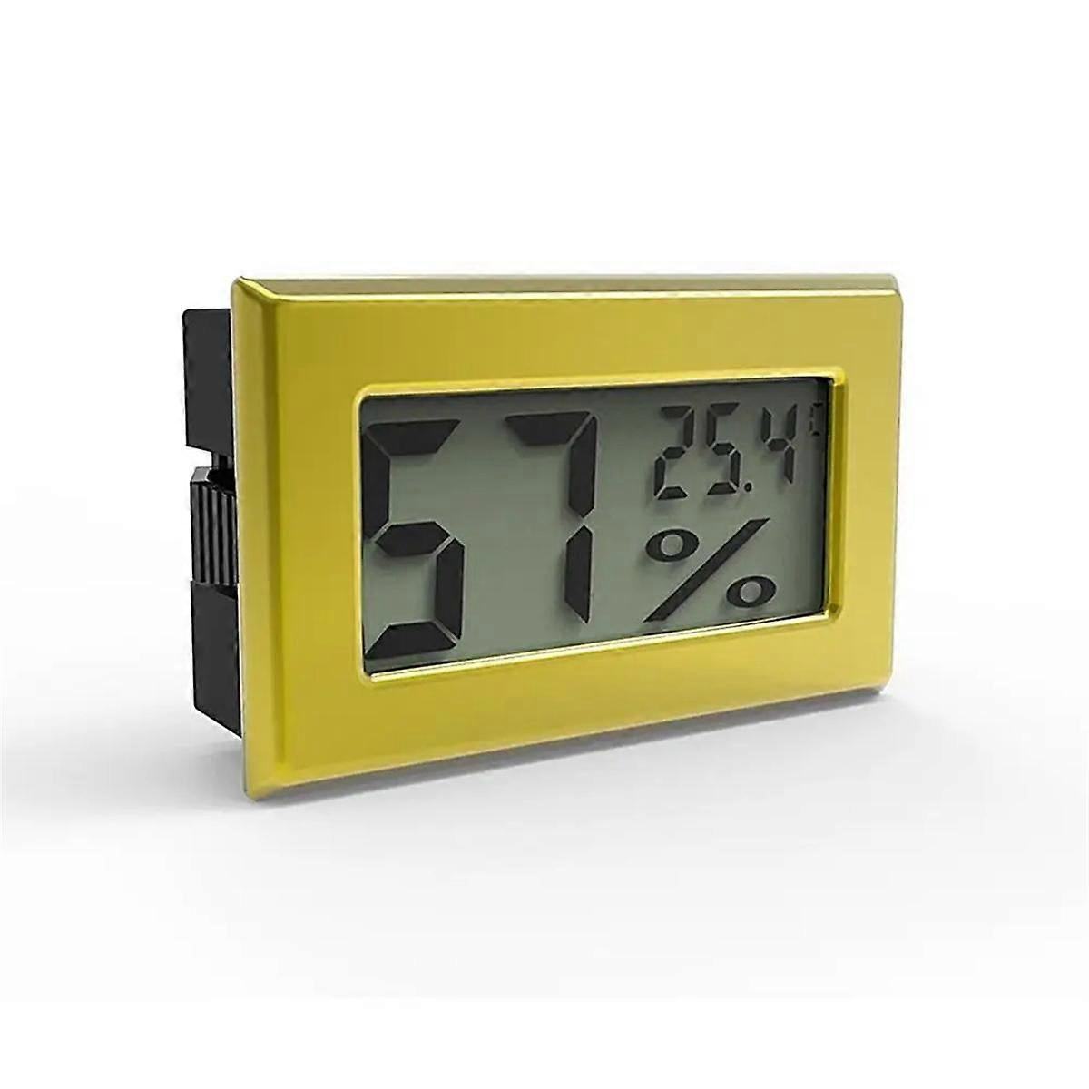 Humidor Hygrometer Metal Accurate Humidity Sensor Temp and Humidity Gauge Digital Temperature Gauge Portable