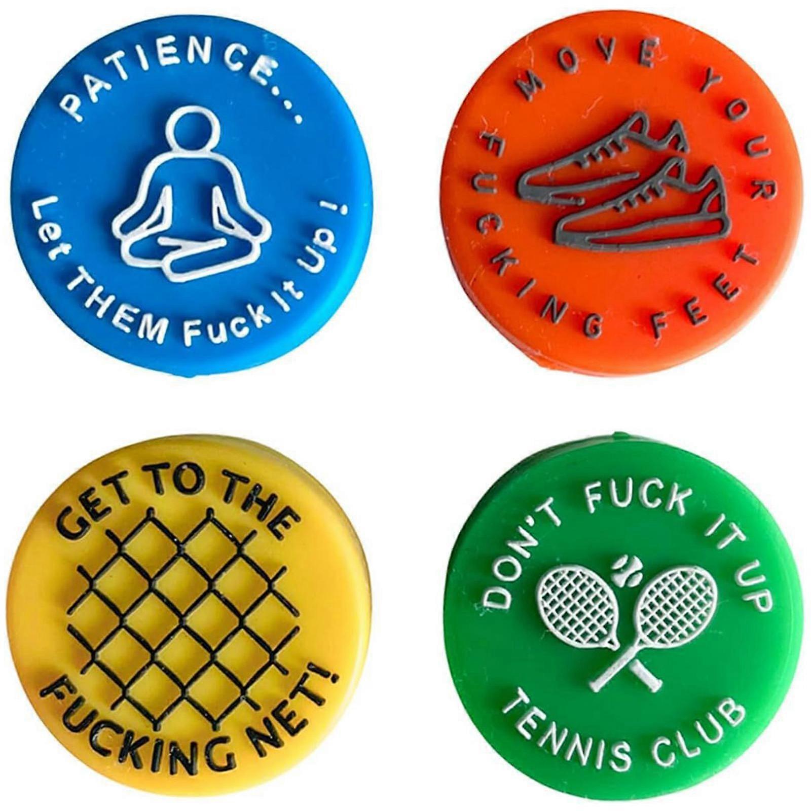 Super Damper Tennis String Vibration Dampener 4 Pack