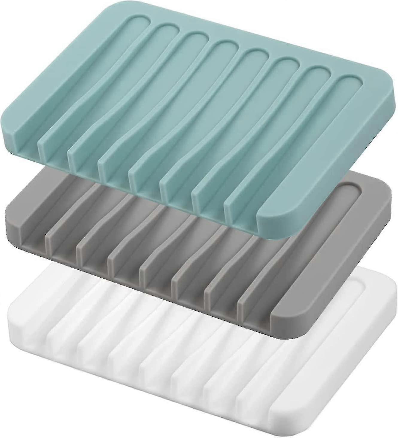 3 Pcs Silicone Soap Saver, Extend Soap Life, Keep Soap Bars Dry Clean & Cleaning