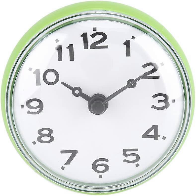 Vattentät miniväggklocka med sugkoppar för badrum, kök, vardagsrum, sovrum