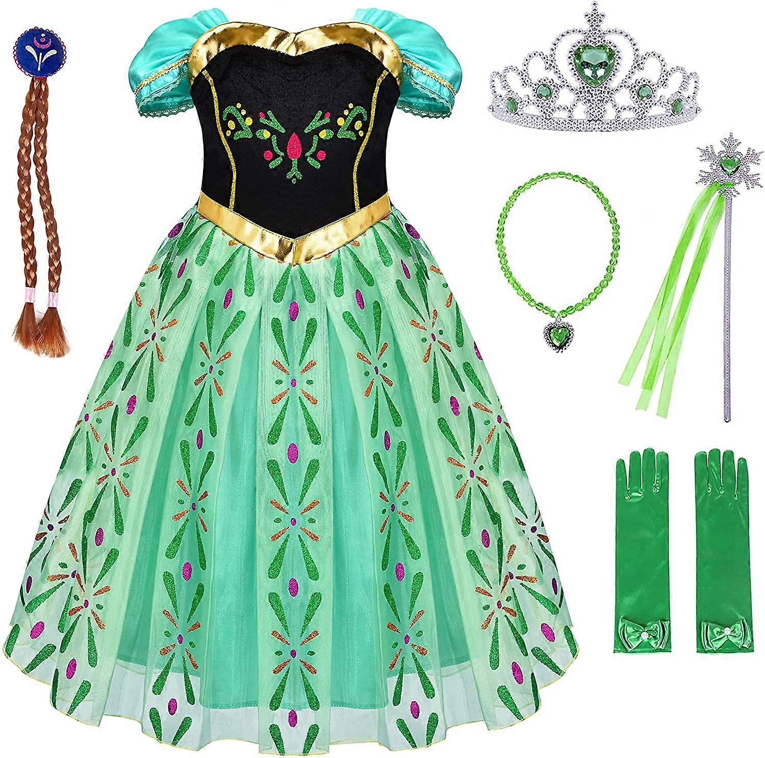 Green4-5T Party šaty do oblečení pro dívky