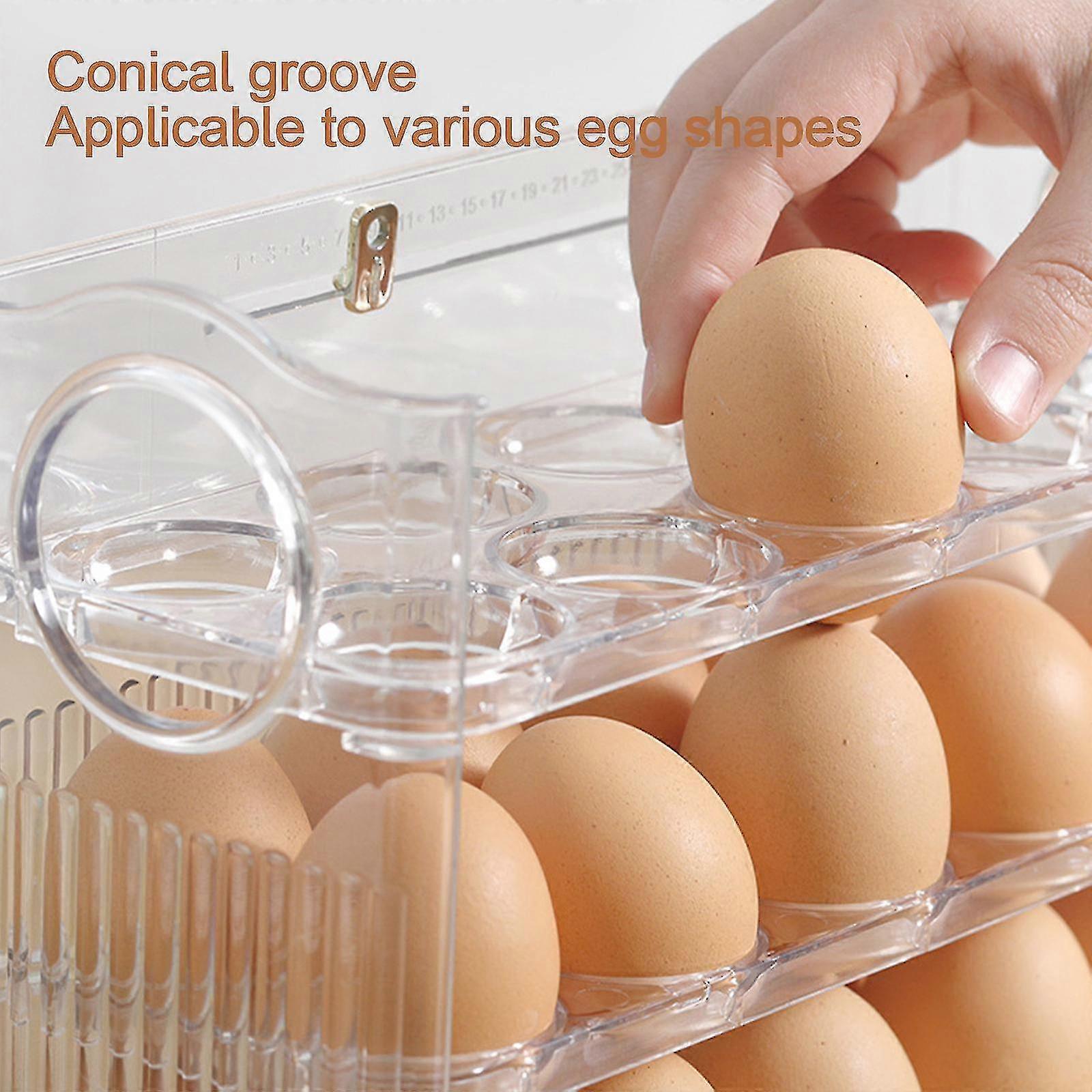 Ylnailky Porte-Oeufs pour Réfrigérateur - 4 Niveaux Distributeur Ylnailky Porte-Oeufs pour Réfrigérateur - 4 Niveaux Distributeur