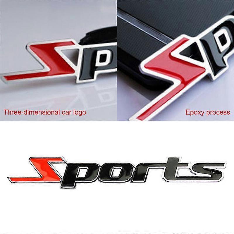 Metal Red Sport Racing Car Trunk Rear Tailgate Fender Emblem