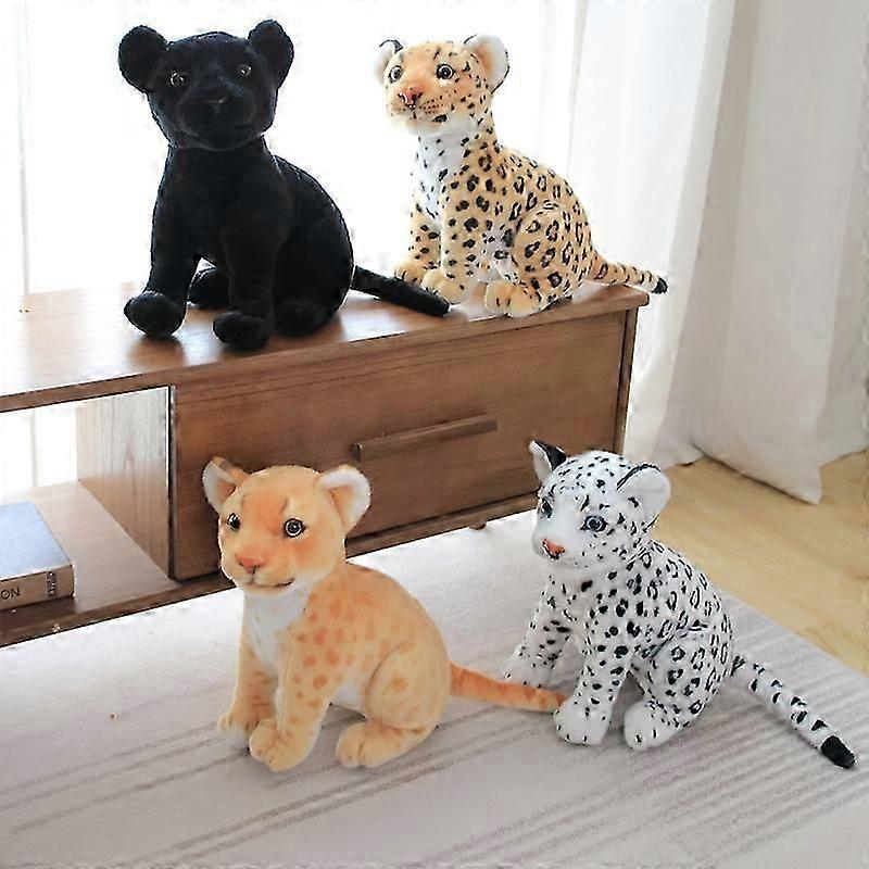 23-33CM New Sitting Panther Plush Toy Leopard Doll Stuffed Soft Pillow Doll Toys for Kids Girls Birthday Christmas Gift