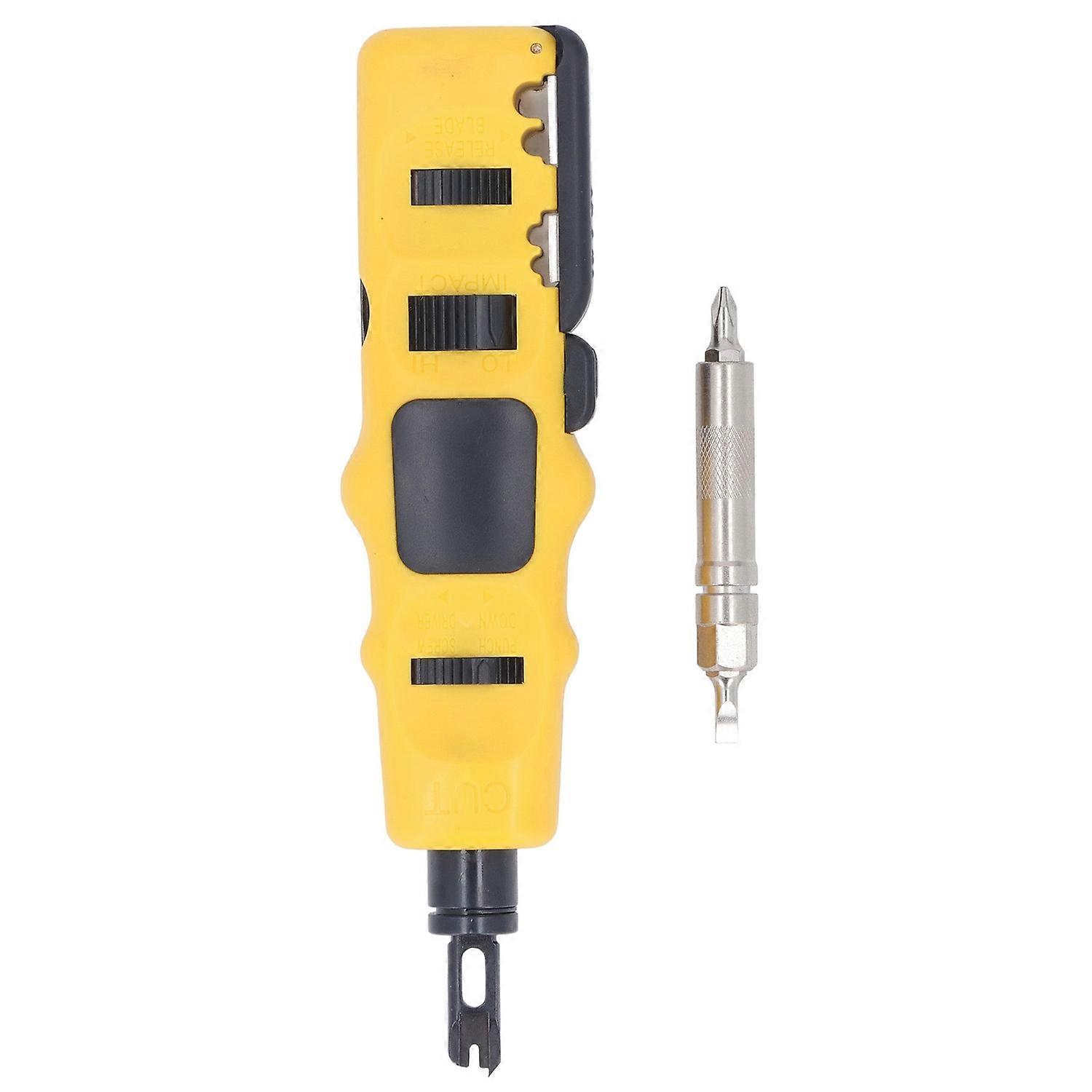 Punch Down Tool 88 110 Blades Network Wire Stripper Impact Tool with Screwdriver Bit for CAT5 CAT6 C
