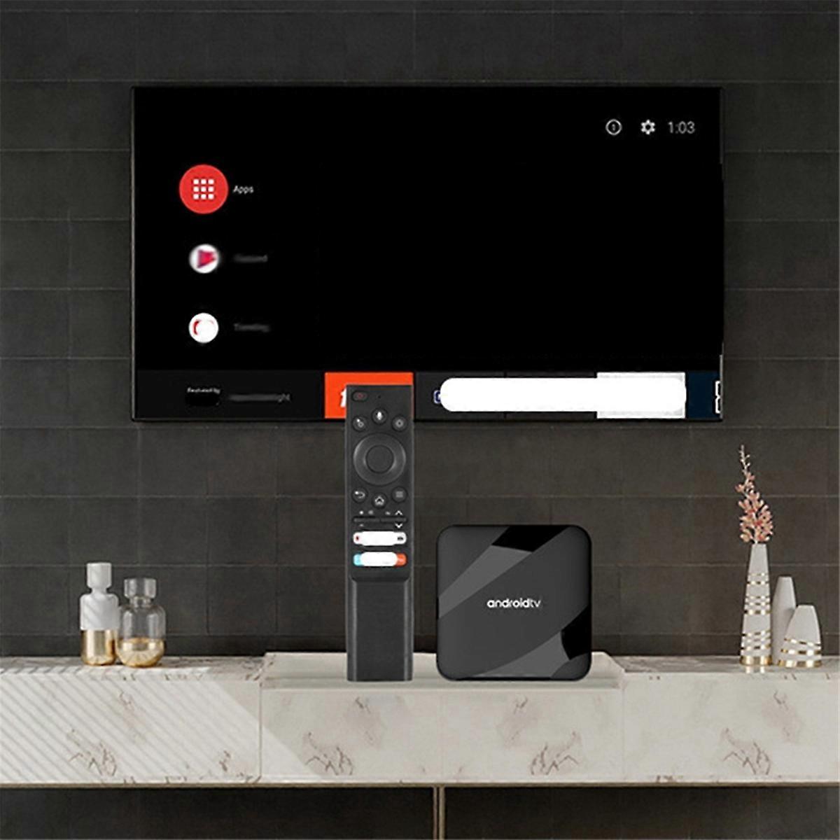 ATV android 14 smart tv box 2G + 16G AV1 S905W2 čtyřjádrový duální wifi hlasový dálkový přehrávač médií 8K 4K S