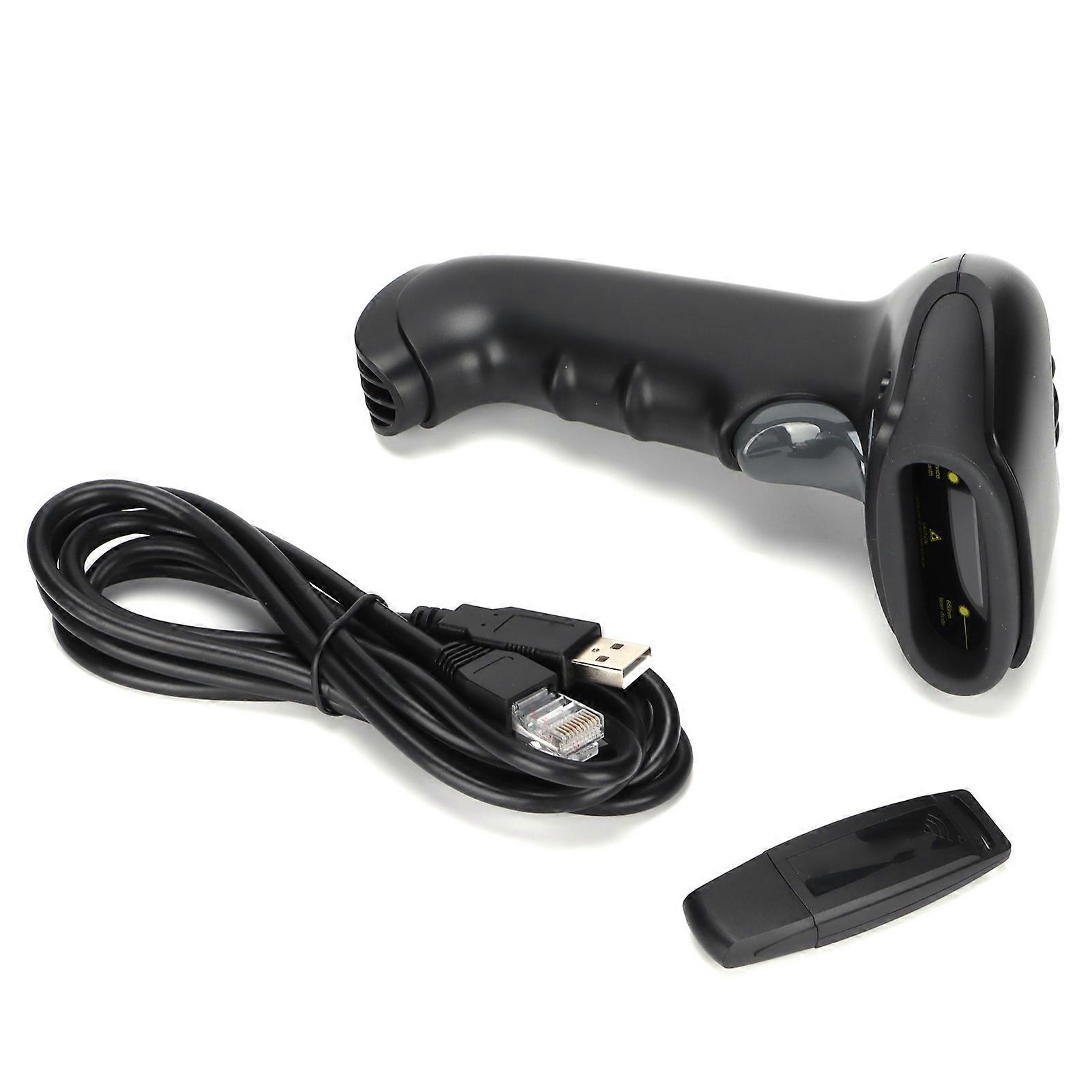Barcode Scanner Wireless Handheld 1D Bar Code Scanning Gun With Data Cable USB Receiver for Shops Hospitals Ticket Gates