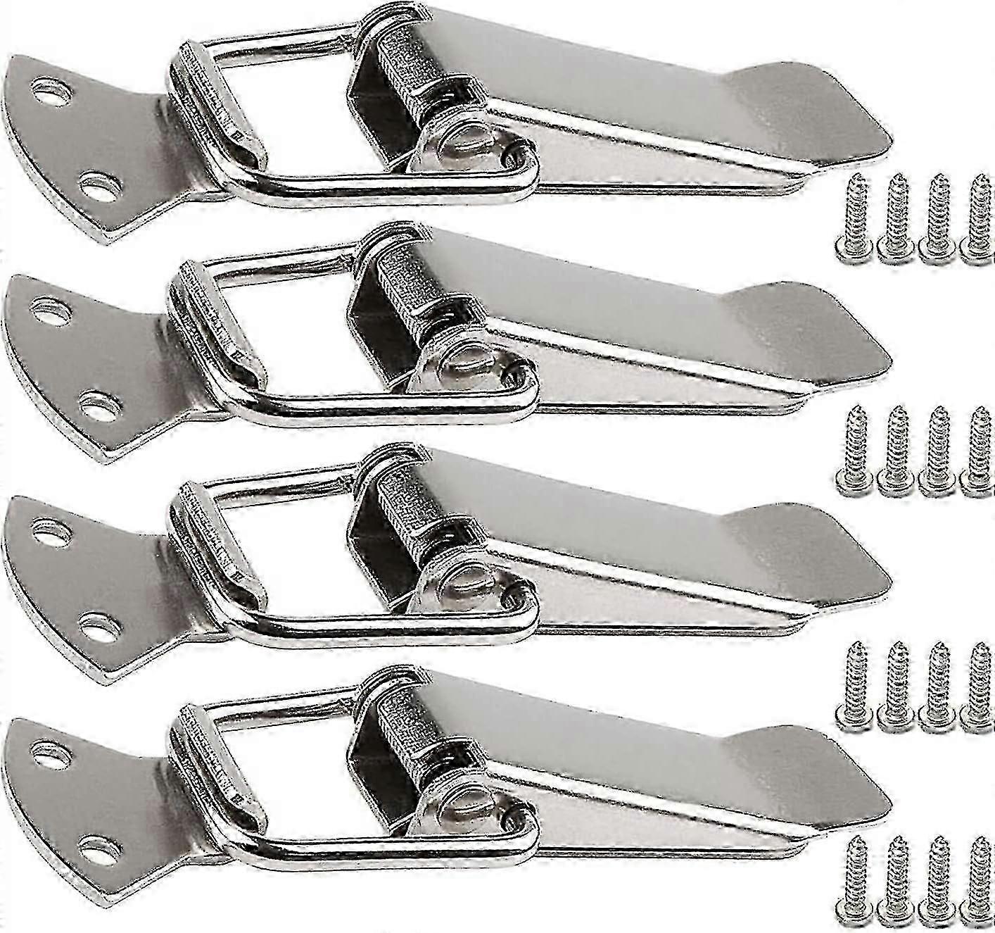 Stainless Steel Tension Clasp With Screws, 56mm Lever Clasp, Toggle Spring Latch, Clamp Clip, Box Fastener, Tool Box Lock Cap