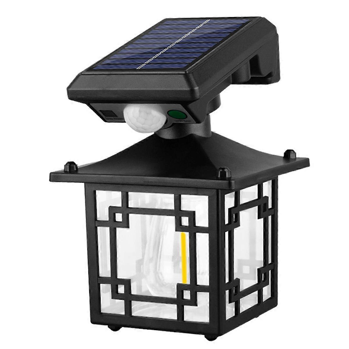 Solar Wall Lanterns Outdoor Waterproof 200LM Motion Sensor Wall Lights Fence Light with 3 Modes Ext