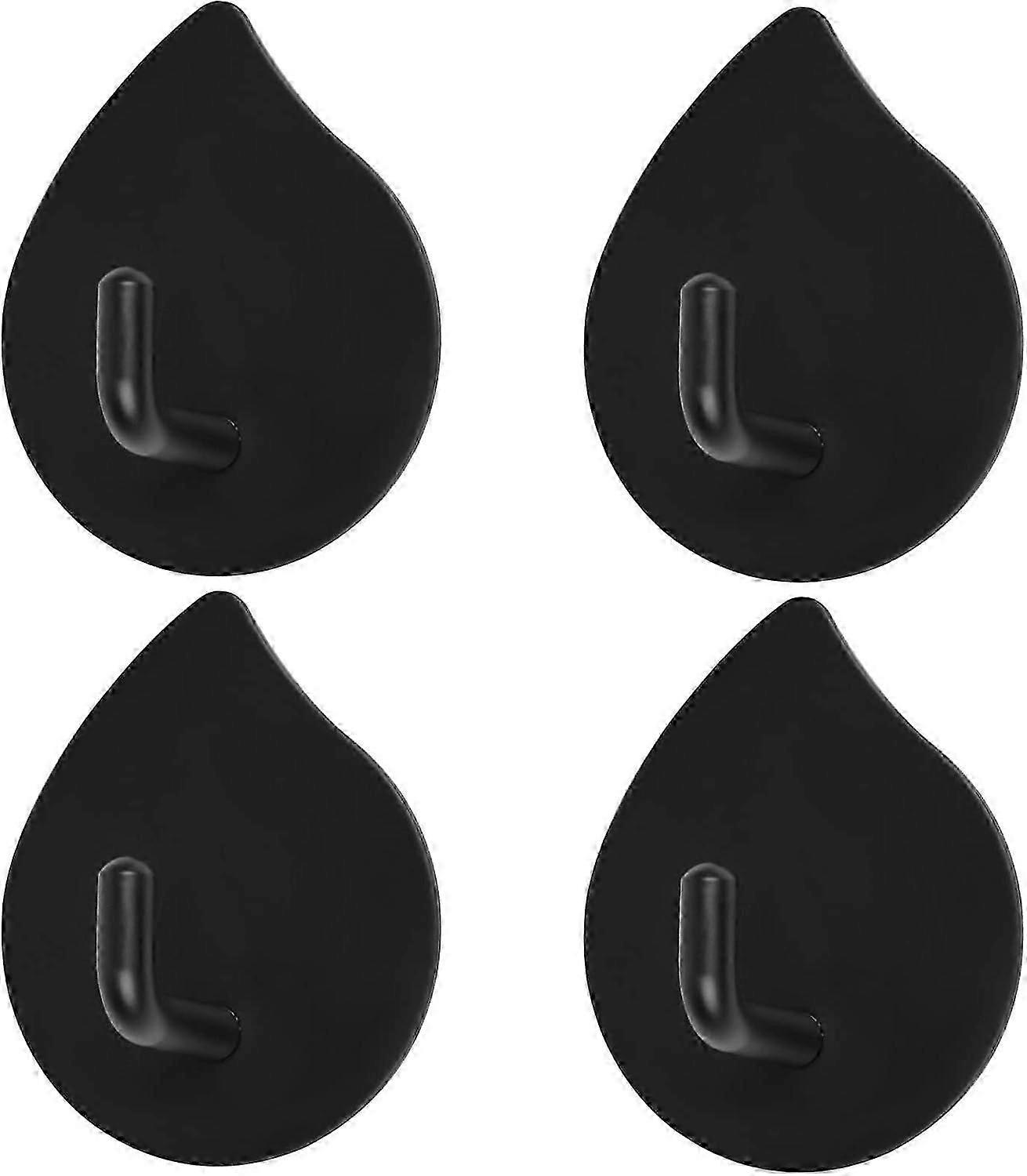 Pcs Self Adhesive Hooks For Towel Robe Coat Kitchen Bathrooms(Black)