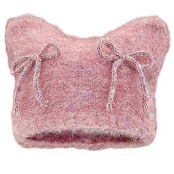 Personality Accessory Hut mit Schleife Artistic Youth Hat Schnelltrocknender Hut für den täglichen Gebrauch und Outdoor-Aktivitäten Rot
