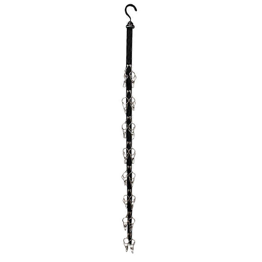Rotatable coat rack with multifunctional clips, 16 clips