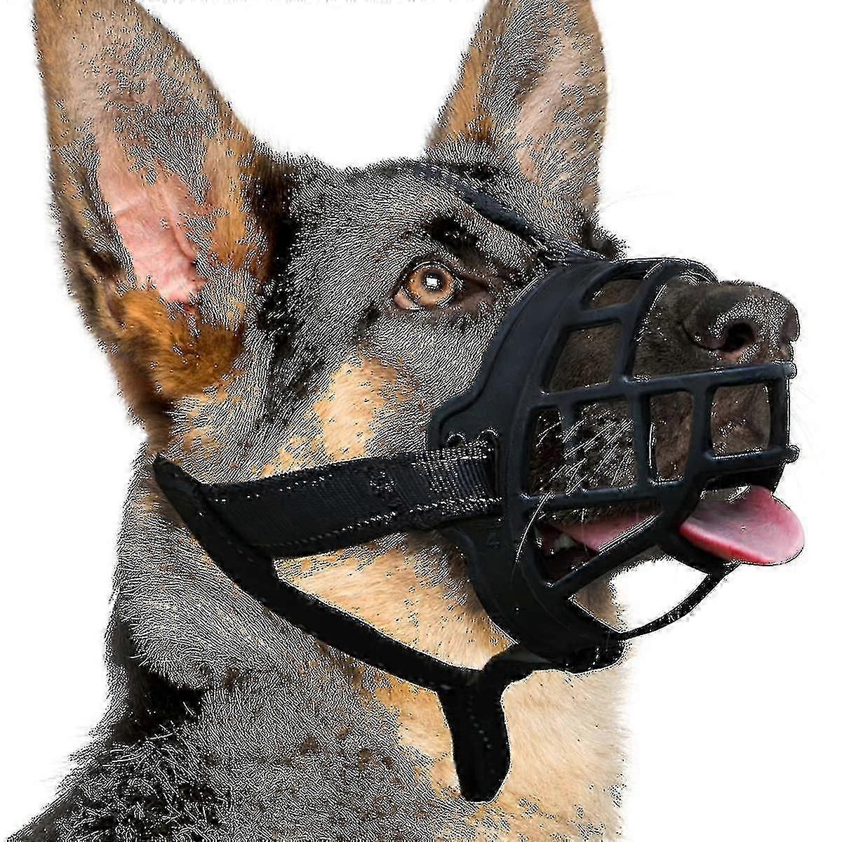 Dog Muzzle, Silicone Basket Muzzle For Small Medium Large Dogs, Soft Cage Muzzle Prevent Biting Chewing, Allow Drinking Panting