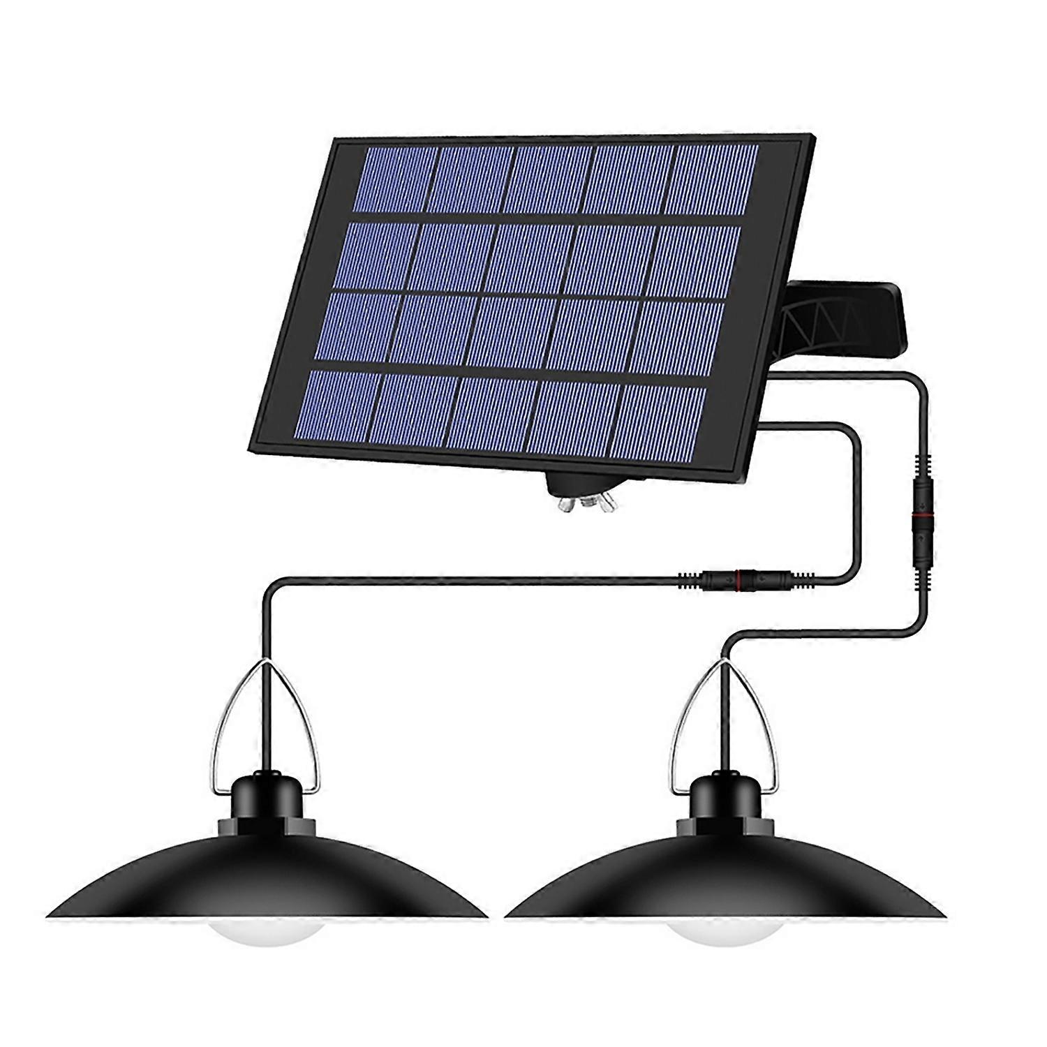 Solar Powered Pendants Light with Adjustable Panel Auto ON/OFF Lighting Sensor IP65 Water-resistant 