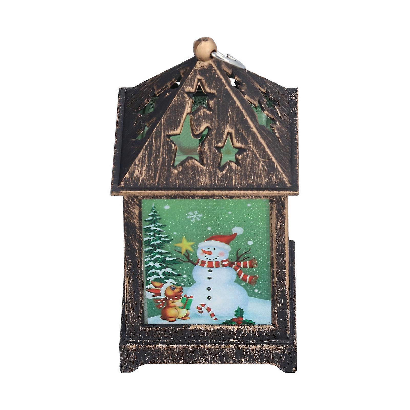 Christmas LED Lanterns Simulation Snowman Design For Indoor Home Holiday Decor Snowman Lanterns