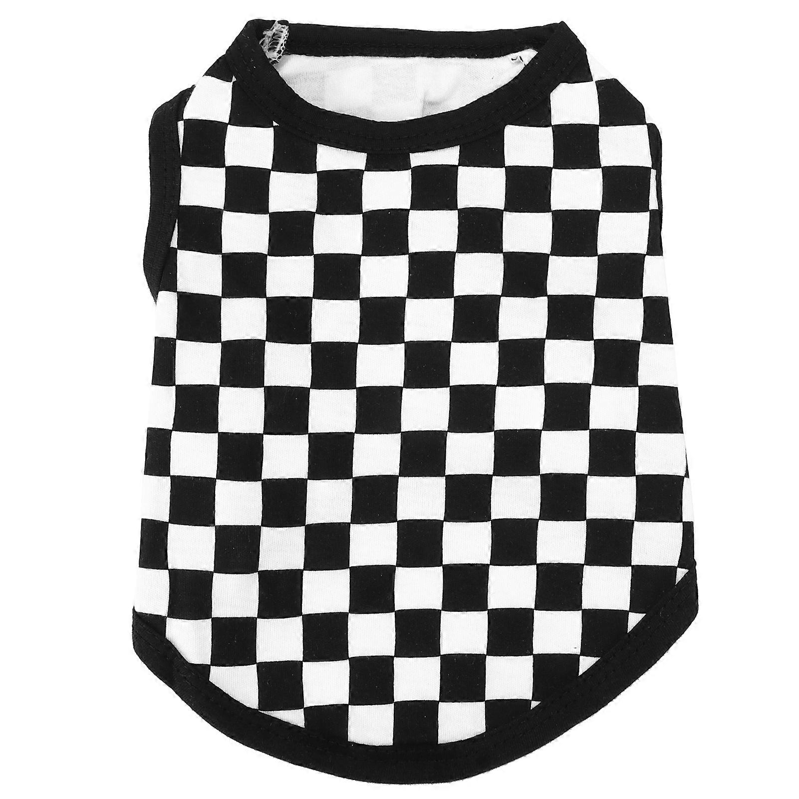 Sleeveless Pet T-Shirt Cotton Vest for Small Pigs, Mosaic and Check Pattern, Soft and Comfortable Fit