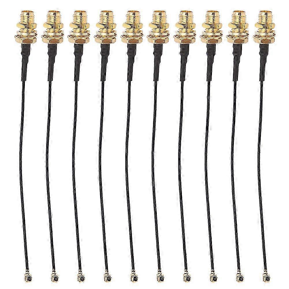 10Pcs SMA to IPX (U.FL) Extension Cable Antenna Feeder Sensor Face Recognition 10cm