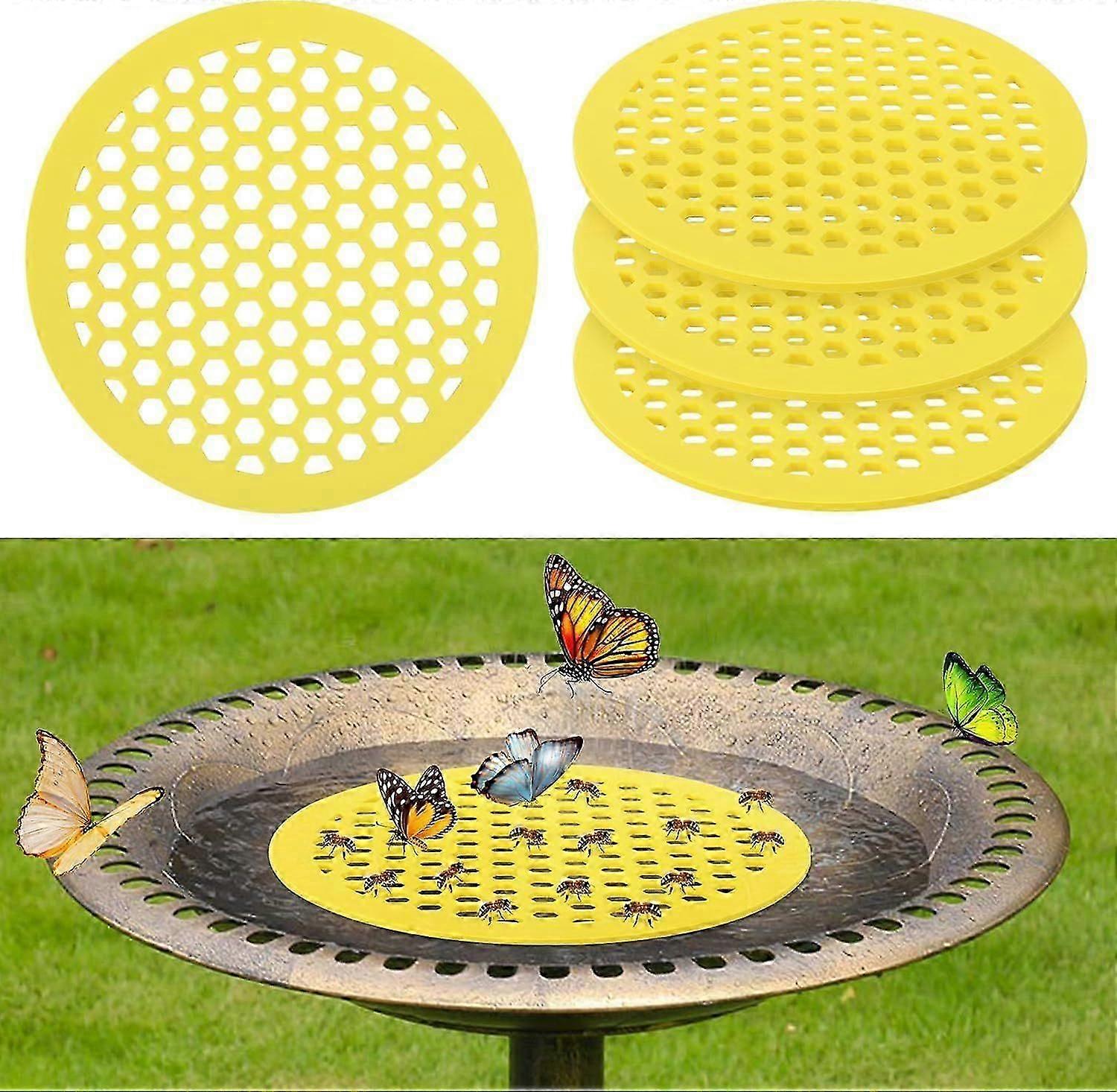 Bee Honeycomb Net Cups for Bees Drinking, 4 Pack Bees Insect Drinking Cups, Floating Drinking Water Stations for Bee Butterflies