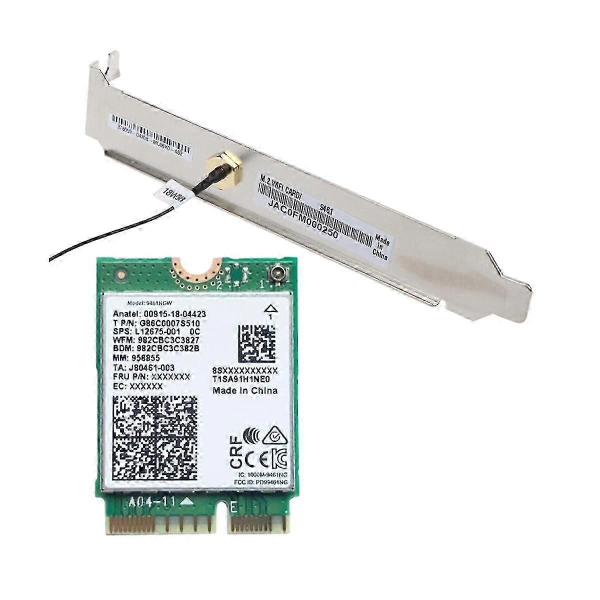 For 9461NGW WiFi Card+Baffle Kit AC 9461 2.4G/5G Dual Band 802.11AC M2 Key E CNVI Bluetooth 5.0 Wir JP