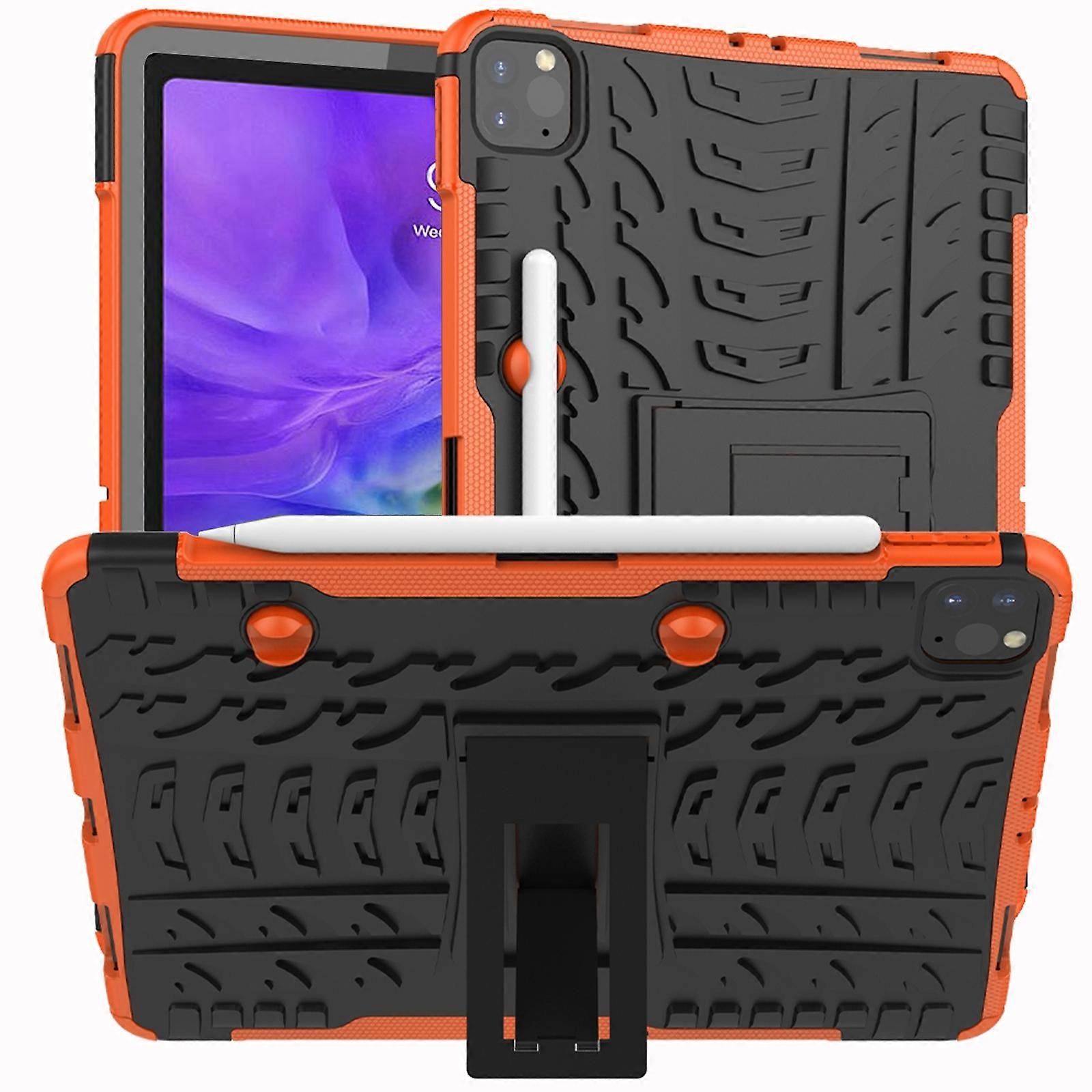 For iPad Pro 11 Tire Texture Shockproof TPU+PC Protective Tablet Case with Holder