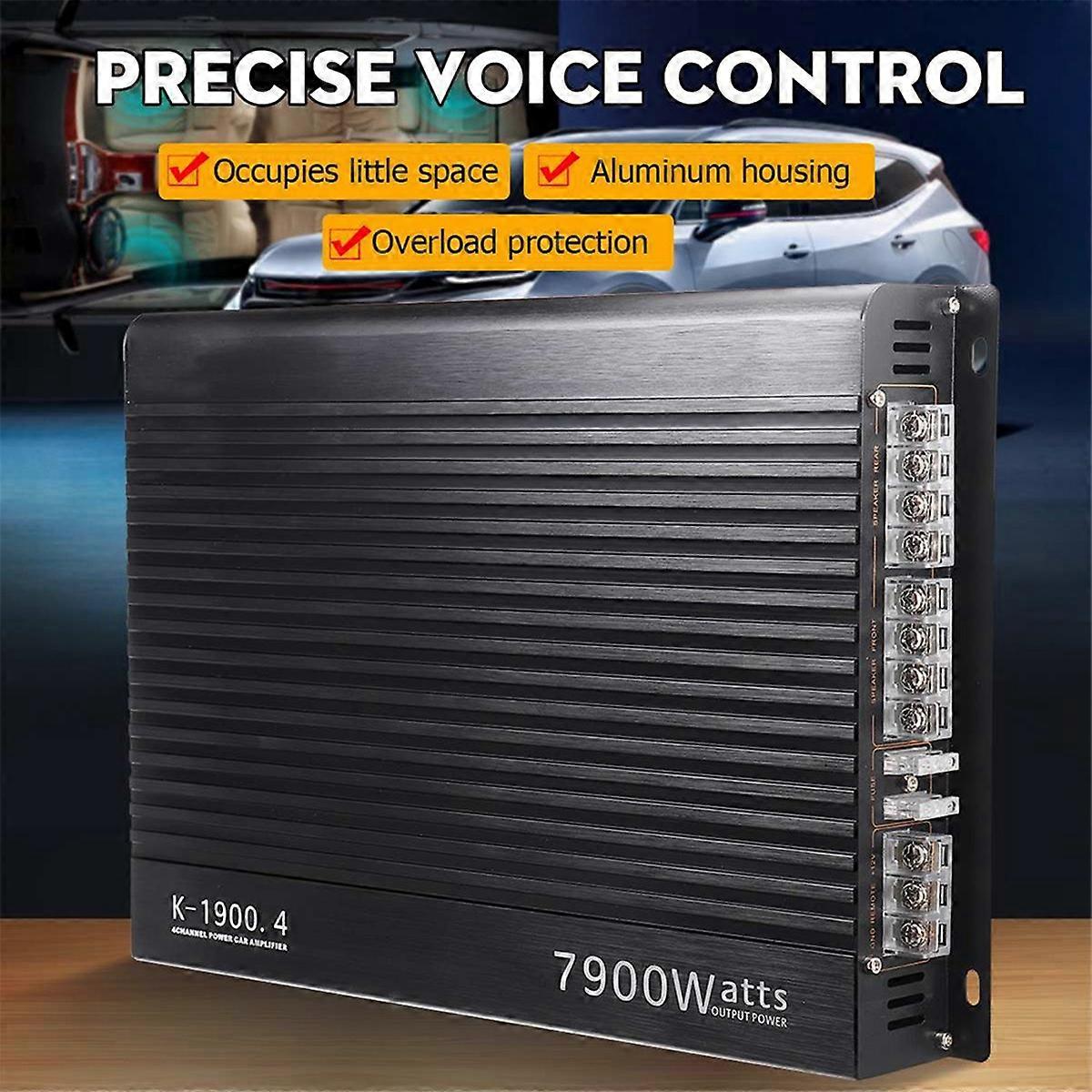 12V 7900W Car Amplifier 4 Channel Powerful Car Audio Subwoofer
