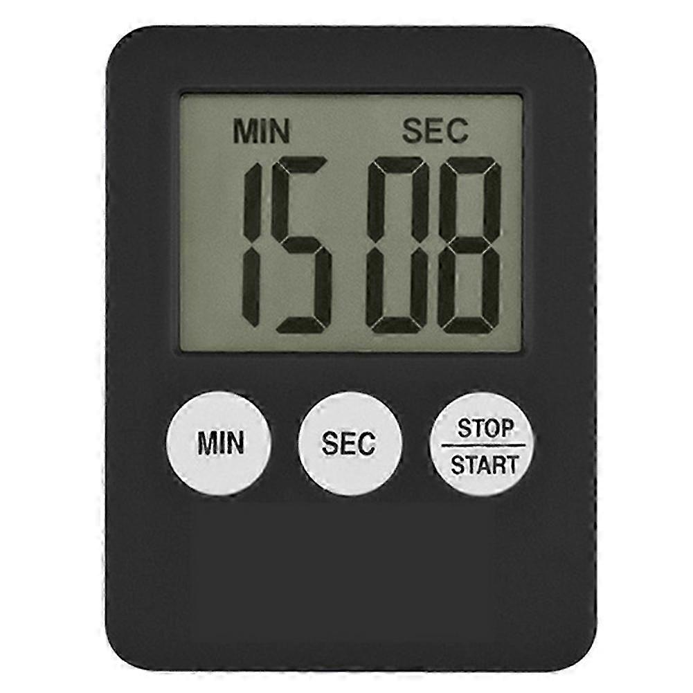 Super Thin LCD Digital Screen Kitchen Timer Square Cooking Count Up Countdown Alarm Magnet Clock